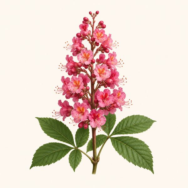 Red Chestnut - Aesculus carnea, fiore di Bach